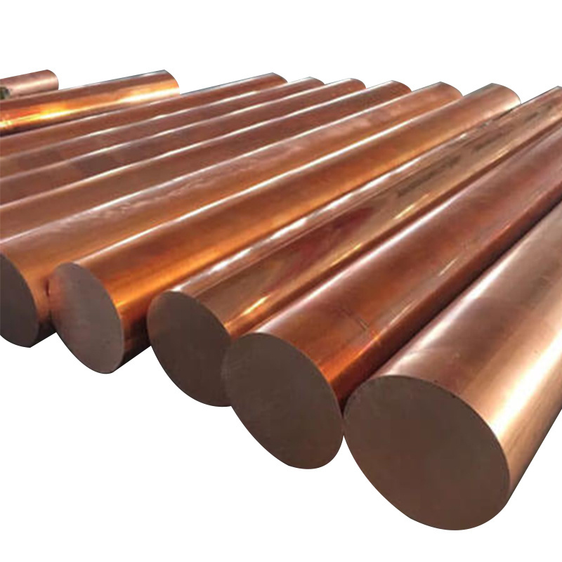 Factory Direct 99.99% China Pure Copper C1100 T2 Brass Round Bar Copper Bar Price Per Kg