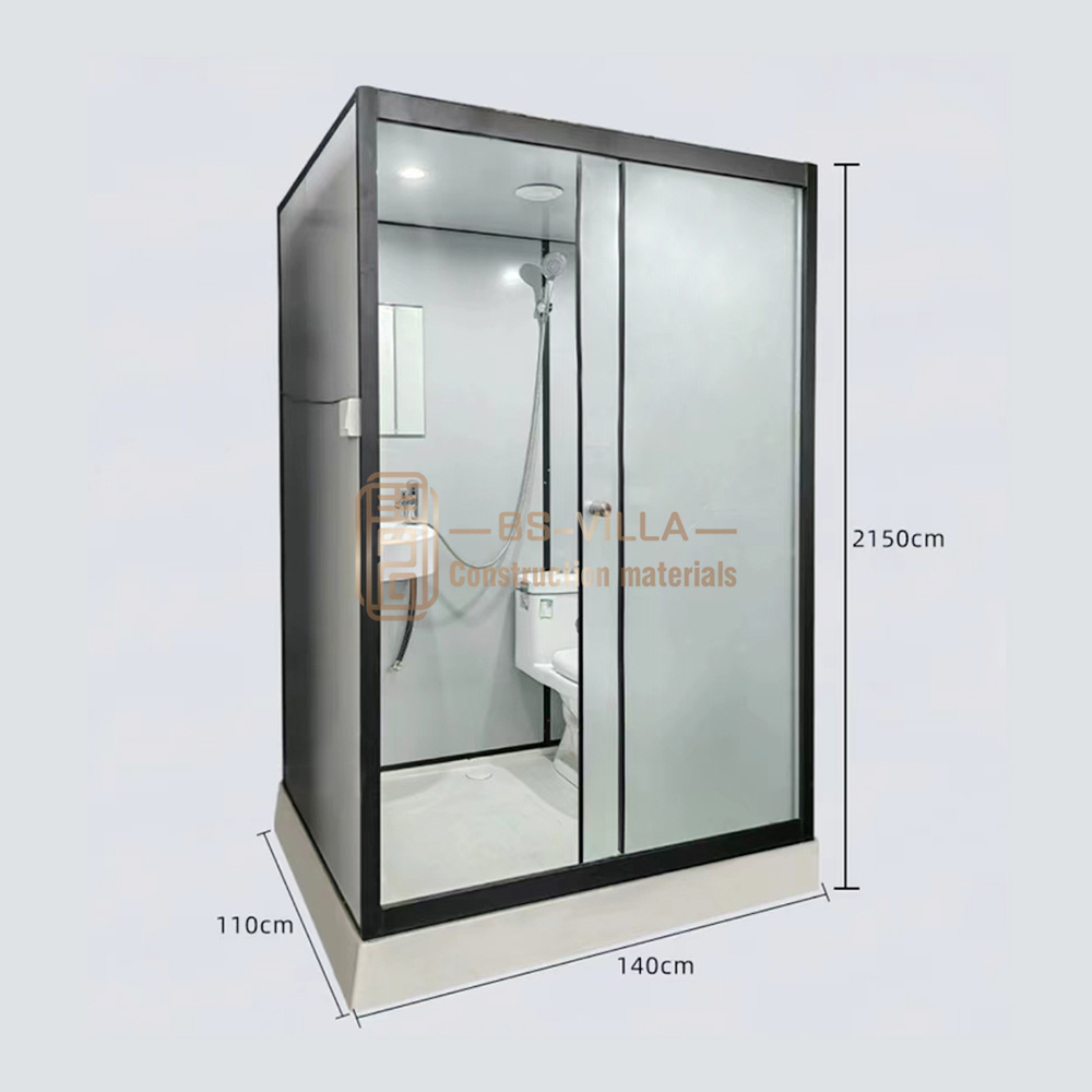 Integrated complete modular prefab bathroom pods with toilet shower