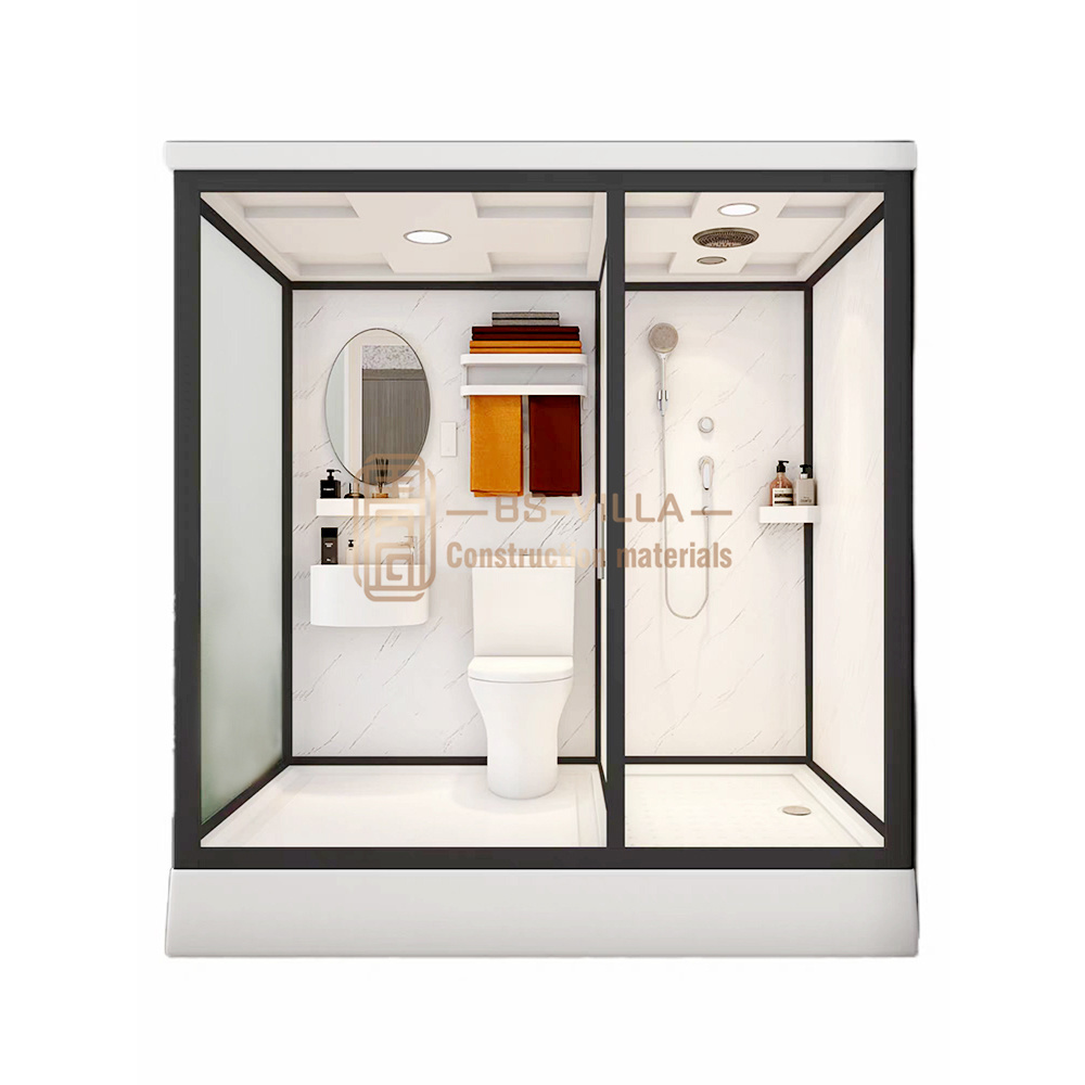 Integrated complete modular prefab bathroom pods with toilet shower