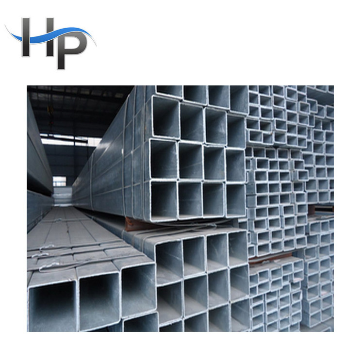 Tube and Gi Square Pipe High Quality Galvanized Square Hollow Section Steel Rectangular Steel Hot Dip Galvanized Pipe ERW 1 Ton