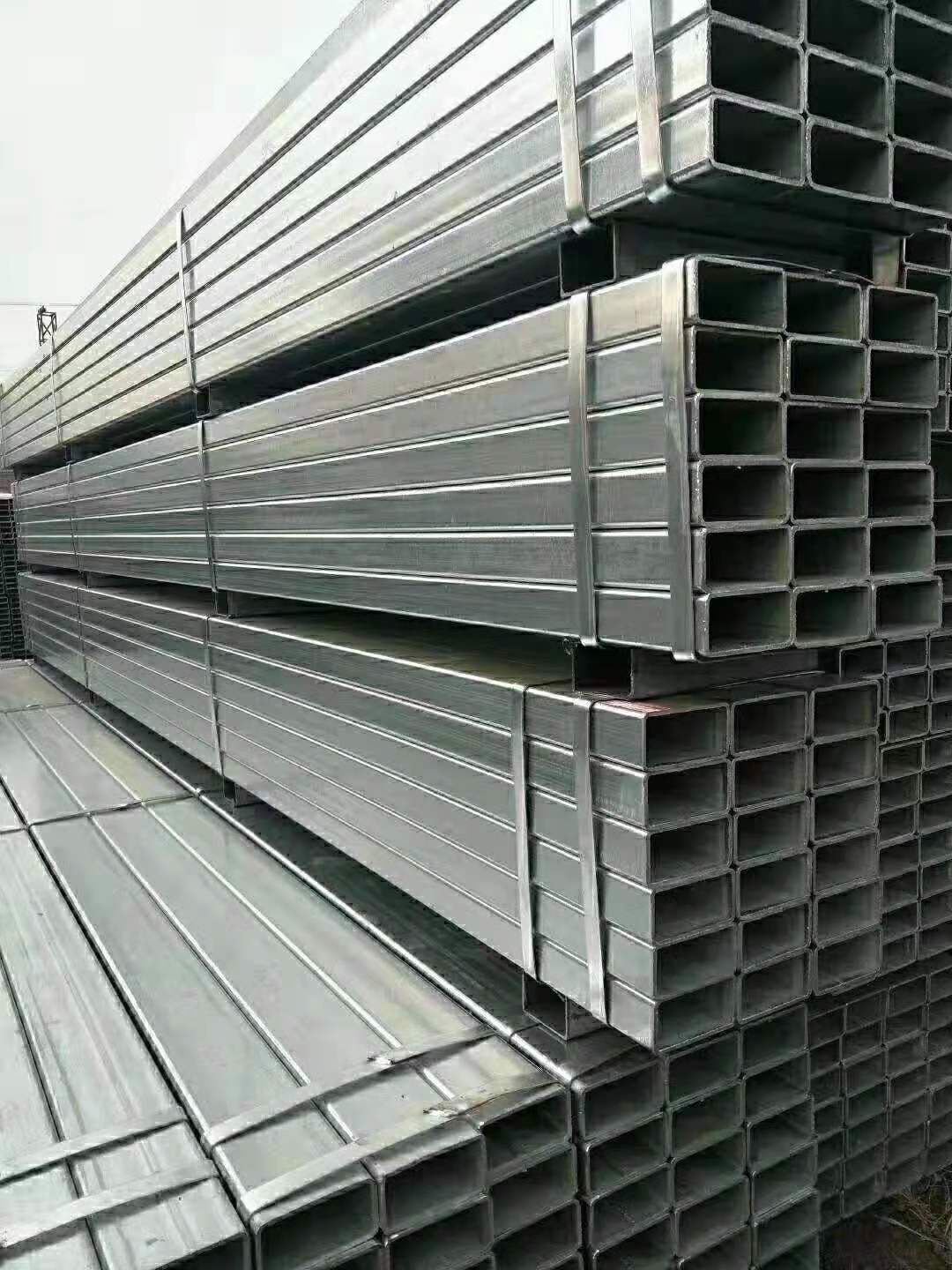 Tube and Gi Square Pipe High Quality Galvanized Square Hollow Section Steel Rectangular Steel Hot Dip Galvanized Pipe ERW 1 Ton