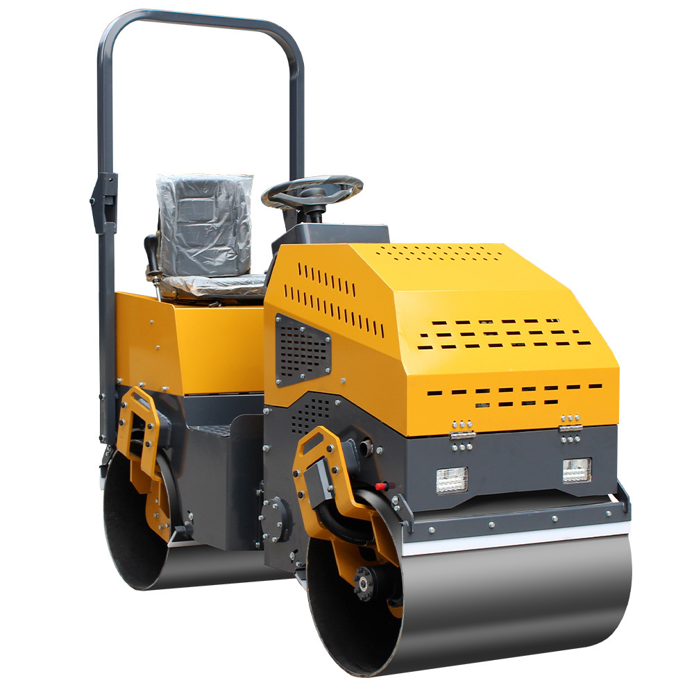 Best Selling 1000kg Rubber Wheel Road Roller Ride On Compact Road Roller