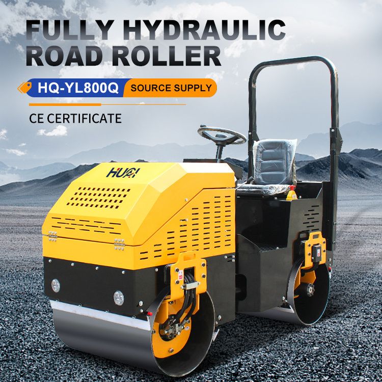 YL800  Full Hydraulic Construction Machinery Road Roller 1.2 Ton 1.5 Ton  2.5 Ton 5 Ton Steel Wheel Road Roller