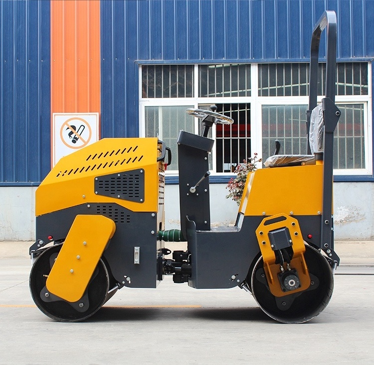 Best Selling 1000kg Rubber Wheel Road Roller Ride On Compact Road Roller