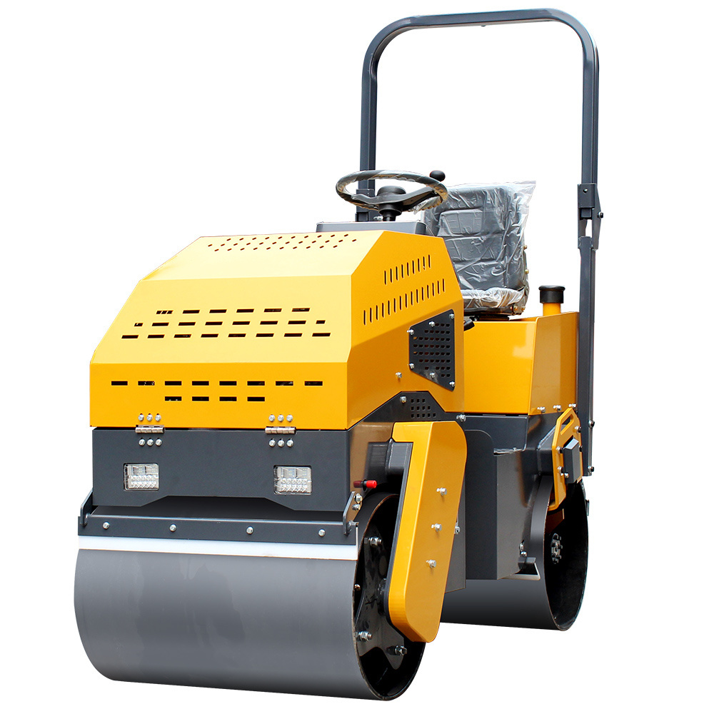 Best Selling 1000kg Rubber Wheel Road Roller Ride On Compact Road Roller