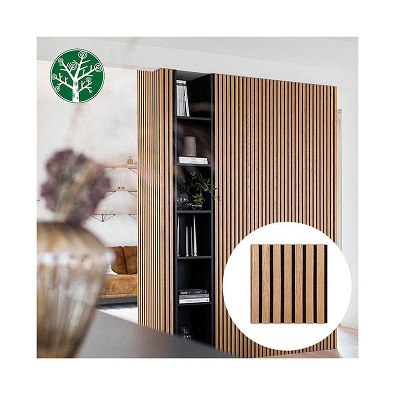 Akupanel Slatted Wooden Veneer Acoustic Panel Soundproof Wall Panel Wood Acoustic Panel