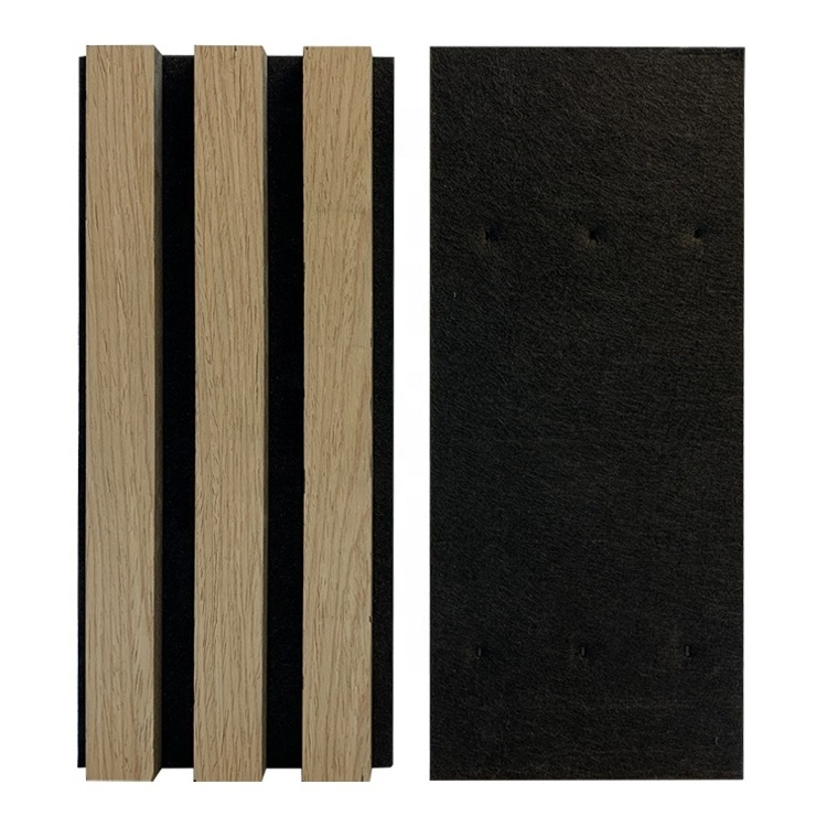 Modern Style Furniture Parts E0 Indooar Wall Decorative Wooden Slats Acoustic Panels for Interior Sound Absorption