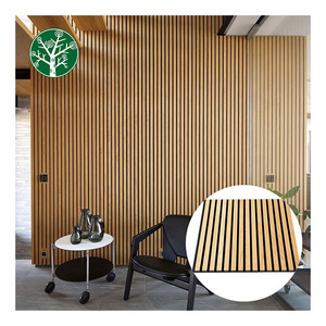 Modern Style Furniture Parts E0 Indooar Wall Decorative Wooden Slats Acoustic Panels for Interior Sound Absorption