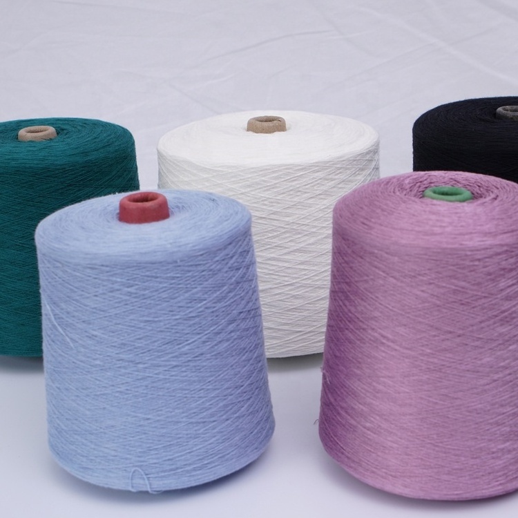 In Stock 28NM/2 50 Recycle polyester 50 acrylic blended yarn dyed wholesale