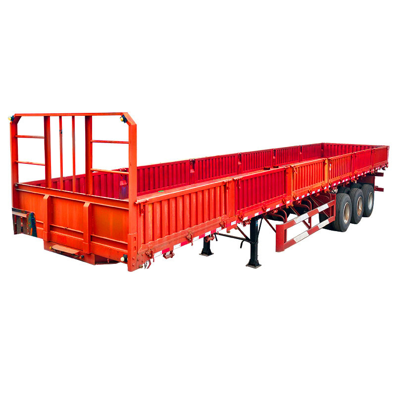 New Tri-axle 40 feet Flatbed truck trailer 40ft flat bed semi trailer sidewall semi trailer for transportation