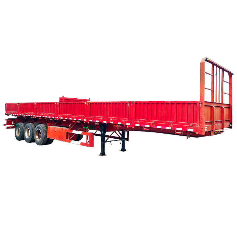 New Tri-axle 40 feet Flatbed truck trailer 40ft flat bed semi trailer sidewall semi trailer for transportation