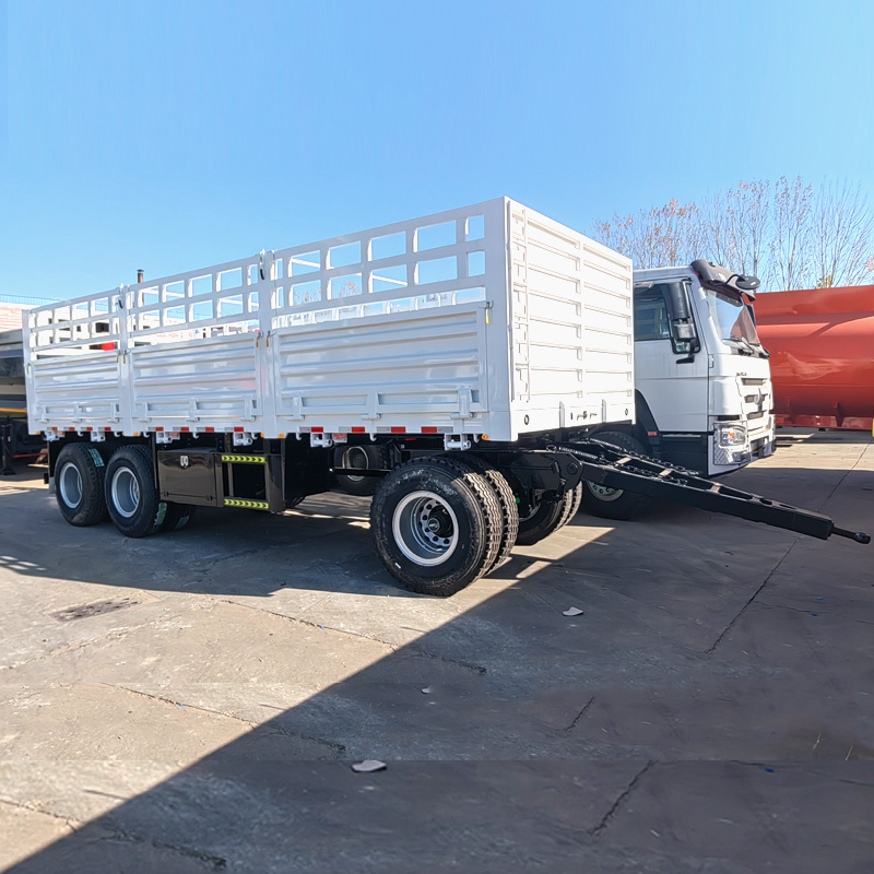 371hp 6X4 HOWO 10 Wheeler fence cargo truck with Full Cargo Trailer