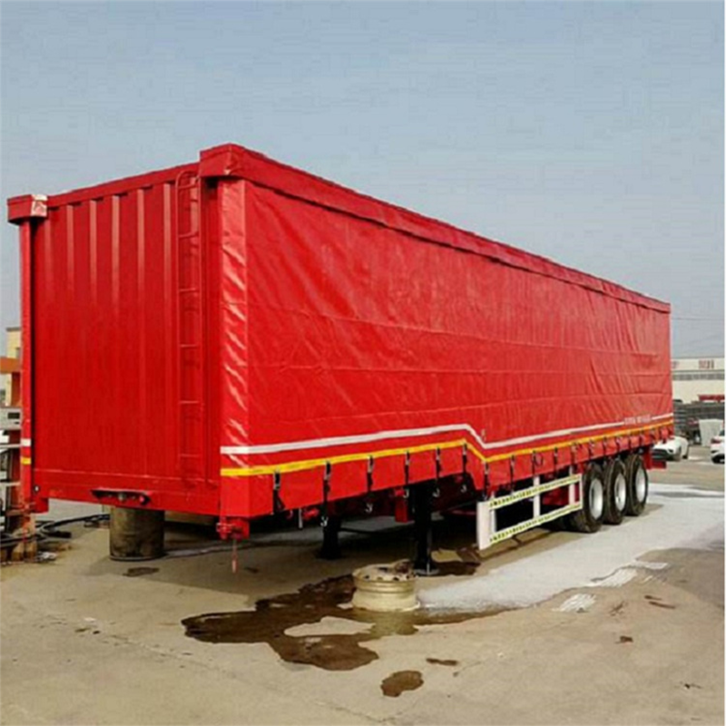 3 Axles Van Truck Trailer Enclosed Box Cargo Transport PVC Tarpaulin Sliding 45FT 40FT Curtain Side Semi Trail