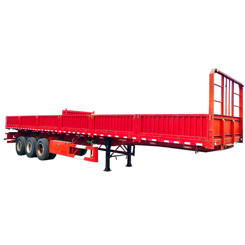 New Tri-axle 40 feet Flatbed truck trailer 40ft flat bed semi trailer sidewall semi trailer for transportation