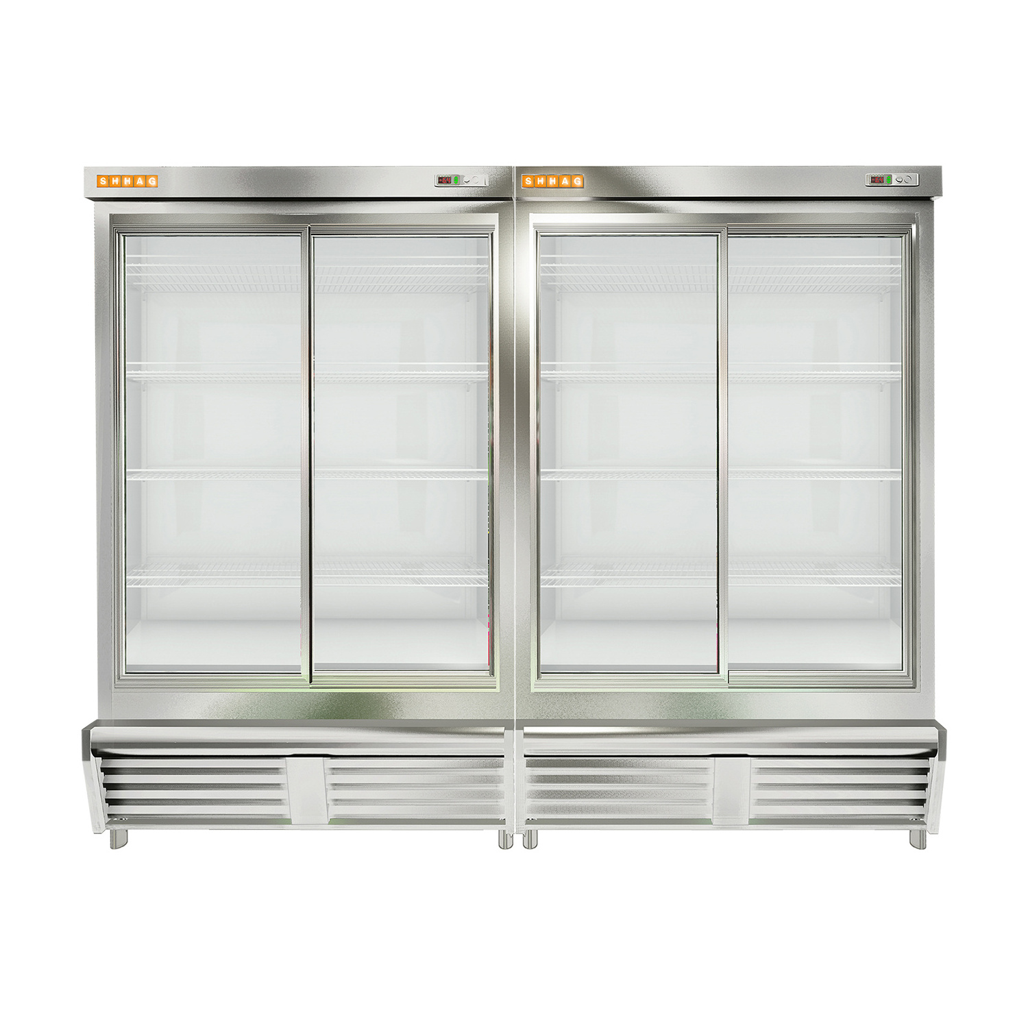 walk in cooler glass door Customized Commercial Sliding Glass Door for cooler or freezer fridge In Supermarket