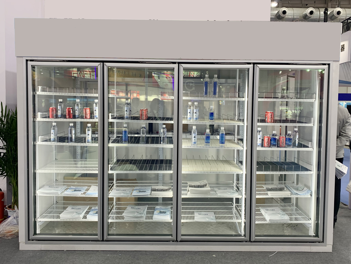 commercial vertical ice cream display upright can do 5 glass door freezer/chiller Supermarket&convenient shop walk in cooler