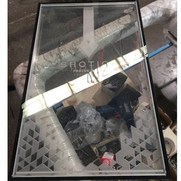 Supermarket Used Energy Drink LED Logo Monster Glass Door Refrigerator Parts Free Spare Parts for Display Refrigerator