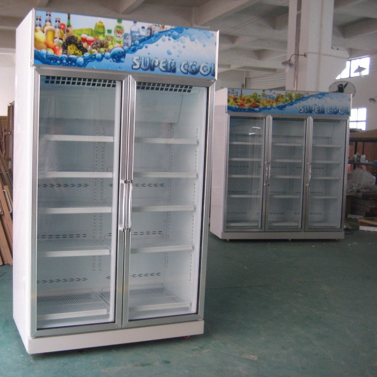 Commercial refrigerated cooler freezer tempered outside mount glass doorsdisplay freezer glass door Factory