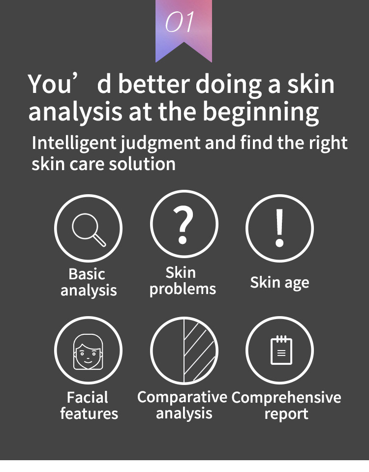 2024 Portable 3d skin analysis machine facial Uv Lcd Wifi Skin Lamp Scan skin Analyzer Machine face analyzer machine