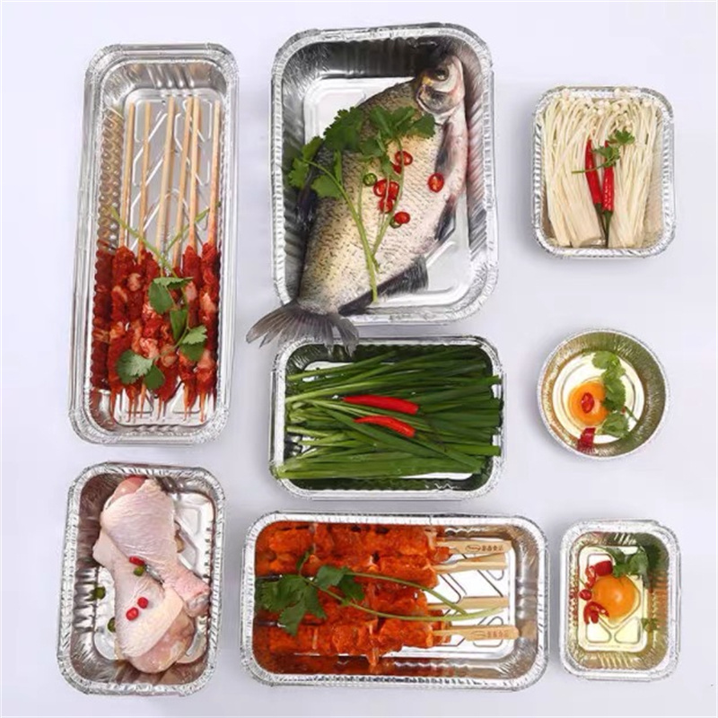 Hot Sale Aluminum Foil Containers BBQ Trays/Disposable Aluminum Foil Containers