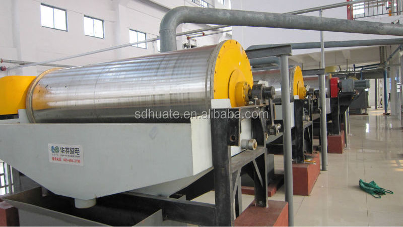 Counter current drum magnetic separator for coal washing plant