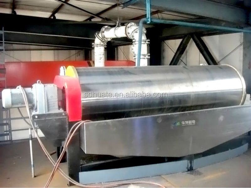 Counter current drum magnetic separator for coal washing plant