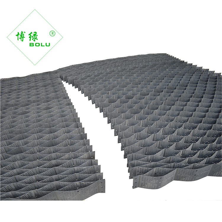 Plastic honeycomb gravel stabilizer and geocell gravel grid for Textured Perforated Smooth