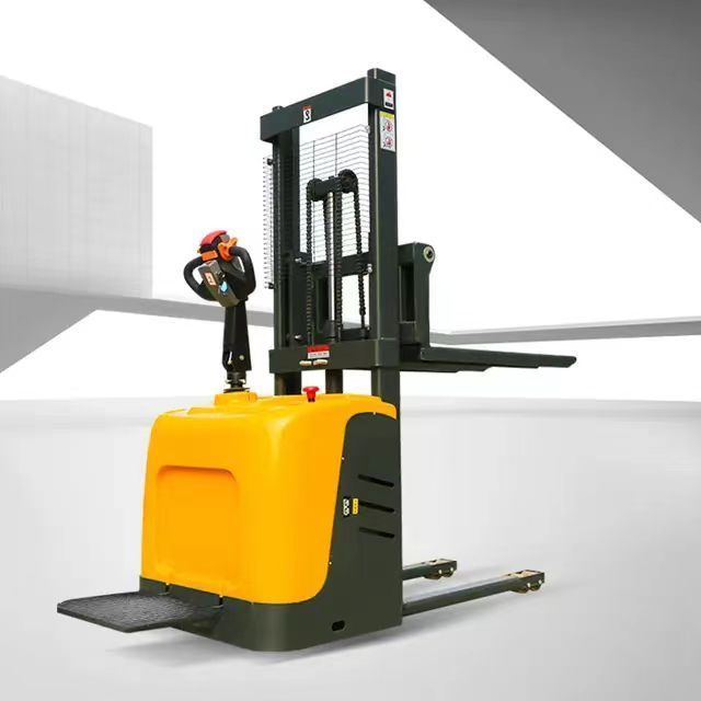 semi electric stacker 1000kg self lift loading stacker 1.5 ton electric pallet stacker