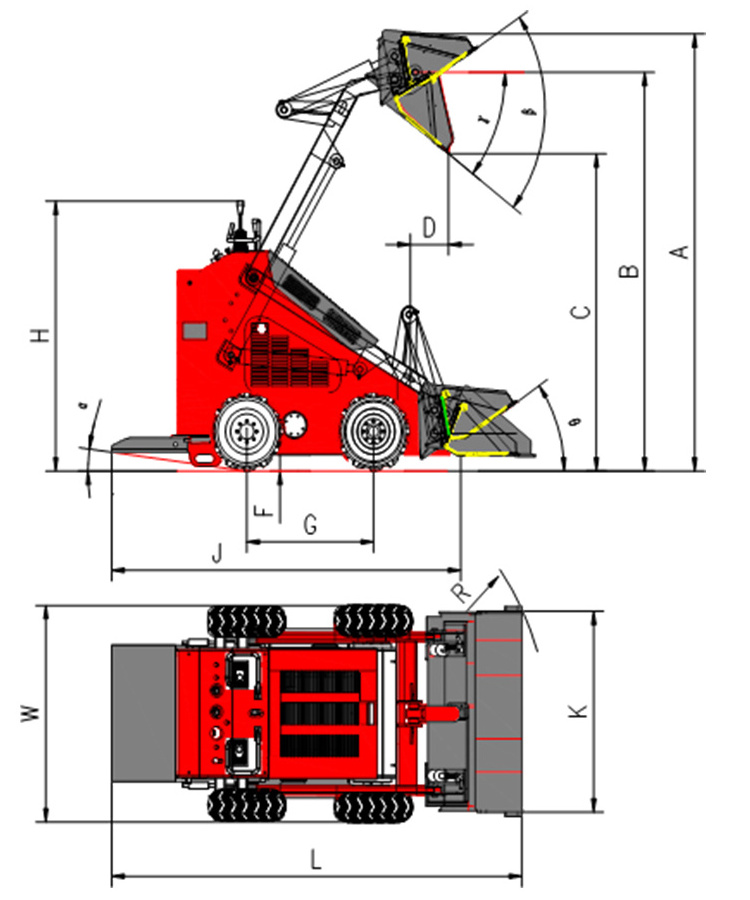 Chinese Rippa Mini Skid Steer Loader Manufacturer Mini Crawler Tracked Skid Steer Loader