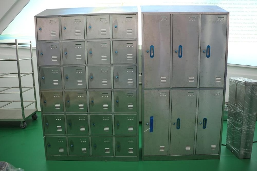 stainless steel wardrobe clothes cabinet for clean room food factory and meat processing plant