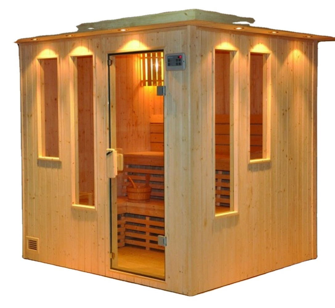 Hot Selling Traditional Finnish 2 Person Far Infrared Indoor Sauna/Shower Room