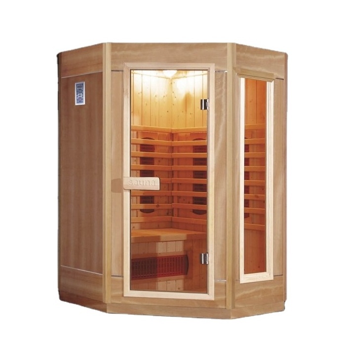 Hot Selling Traditional Finnish 2 Person Far Infrared Indoor Sauna/Shower Room