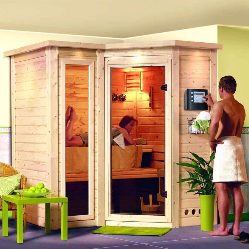 New Design Infrared Sauna 2 Person Dry and Steam Sauna Room