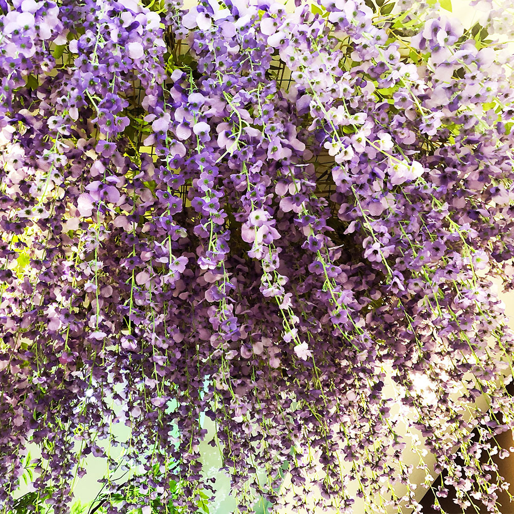 Wisteria Canopy Trees Artificial Tree Faux Chinese Seeds Hanging Flores De Silk Flowers Colors Flower Vine H Semillas