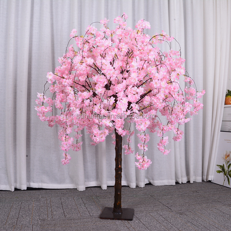 Indoor outdoor Customized Table Centerpiece White Pink Sakura Artificial Flower Cherry Blossom Tree For Wedding Decor