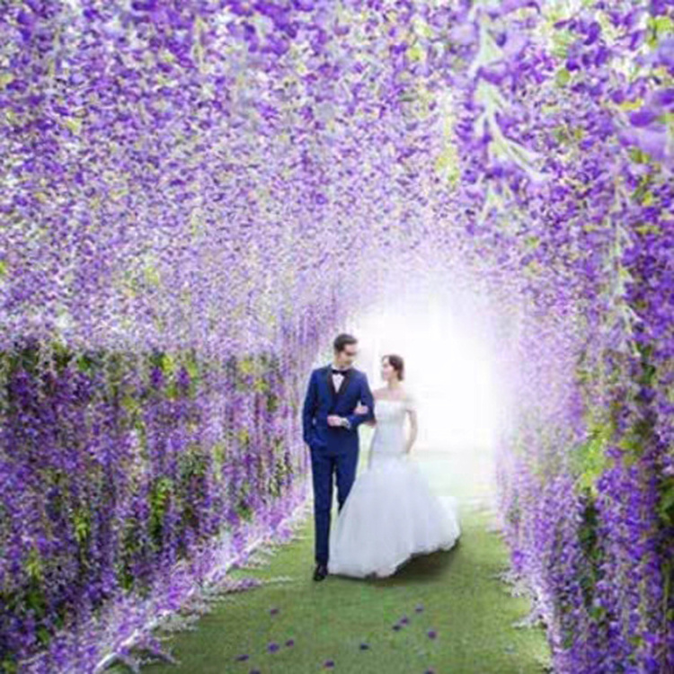 Wisteria Canopy Trees Artificial Tree Faux Chinese Seeds Hanging Flores De Silk Flowers Colors Flower Vine H Semillas