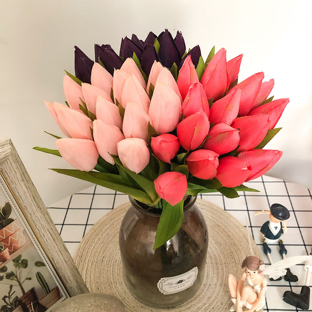 Garden Silk Vision Decoration Artificial Wedding Flowers Wholesale Fake Tulips Artificial Flower