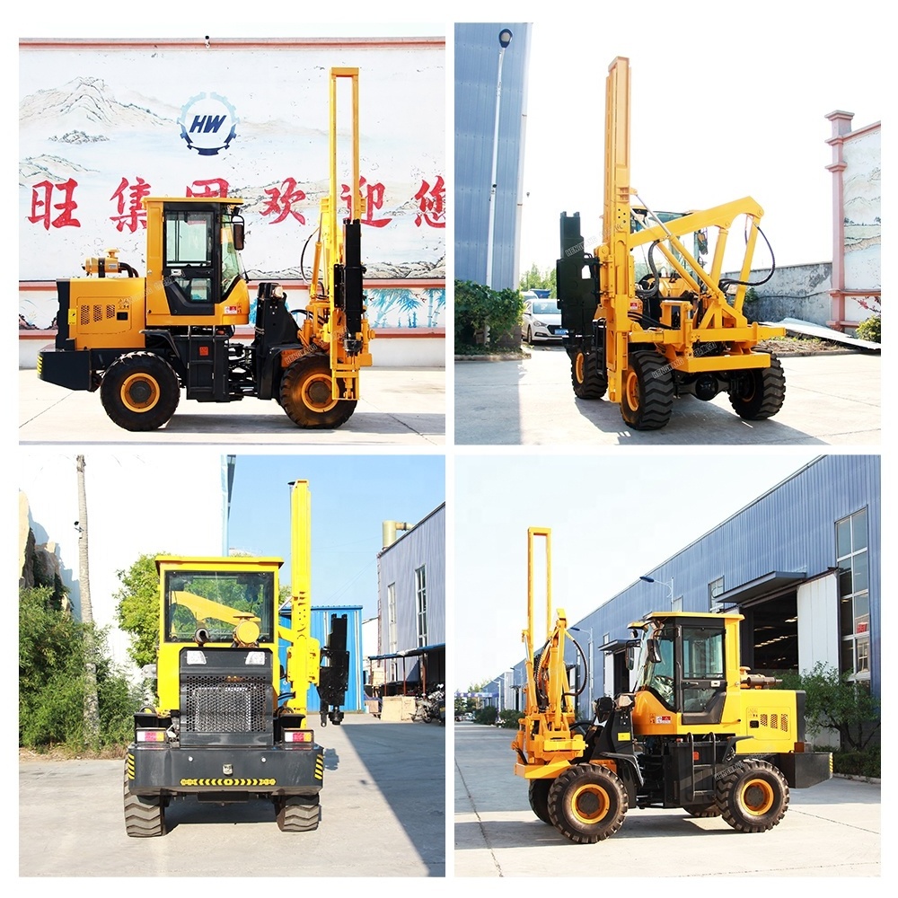 mini crawler hydraulic hammer highway guardrail concrete pile dreiver driving machine suppliers