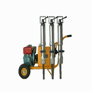 Diesel splitter easy carry hydraulic rock splitting machine hand push stone breaking machine