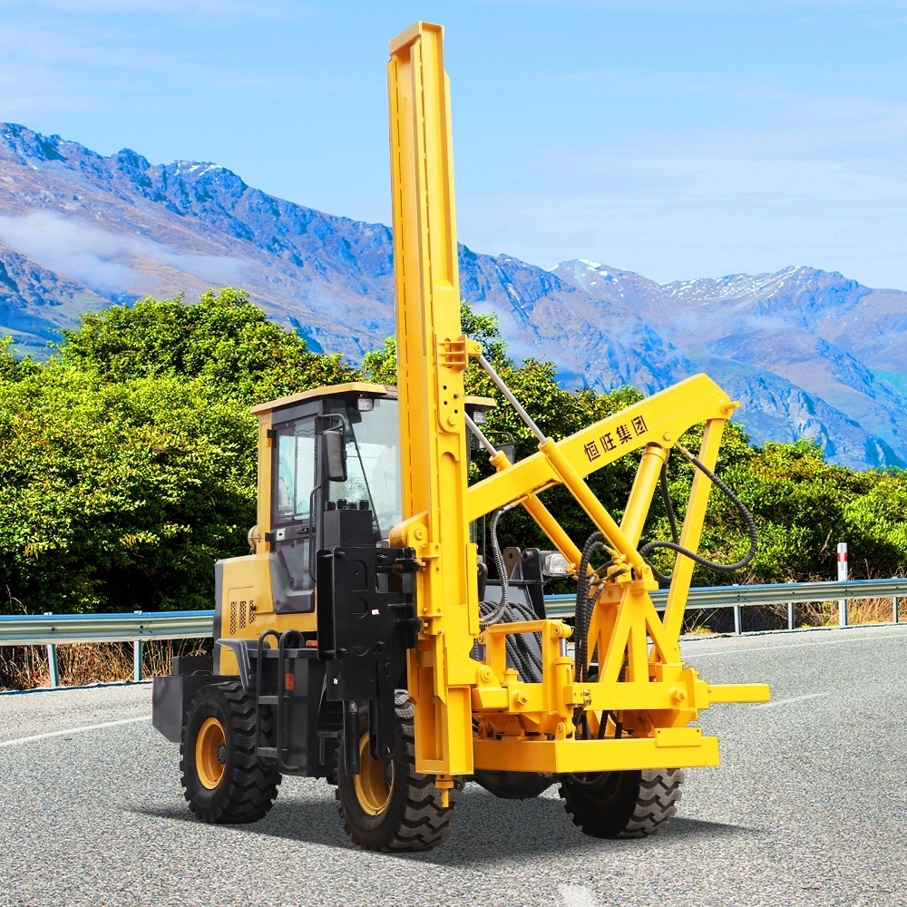 mini crawler hydraulic hammer highway guardrail concrete pile dreiver driving machine suppliers