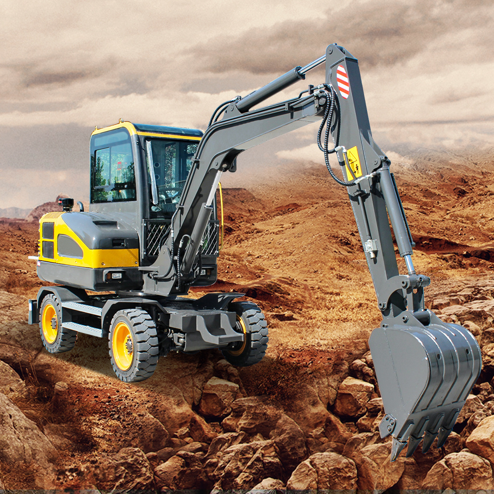 Earth moving machinery Tires Track excavator 4 ton 5 ton  6 ton 7 ton 8 ton Wheel Crawler Excavators Mini  Crawler Digger