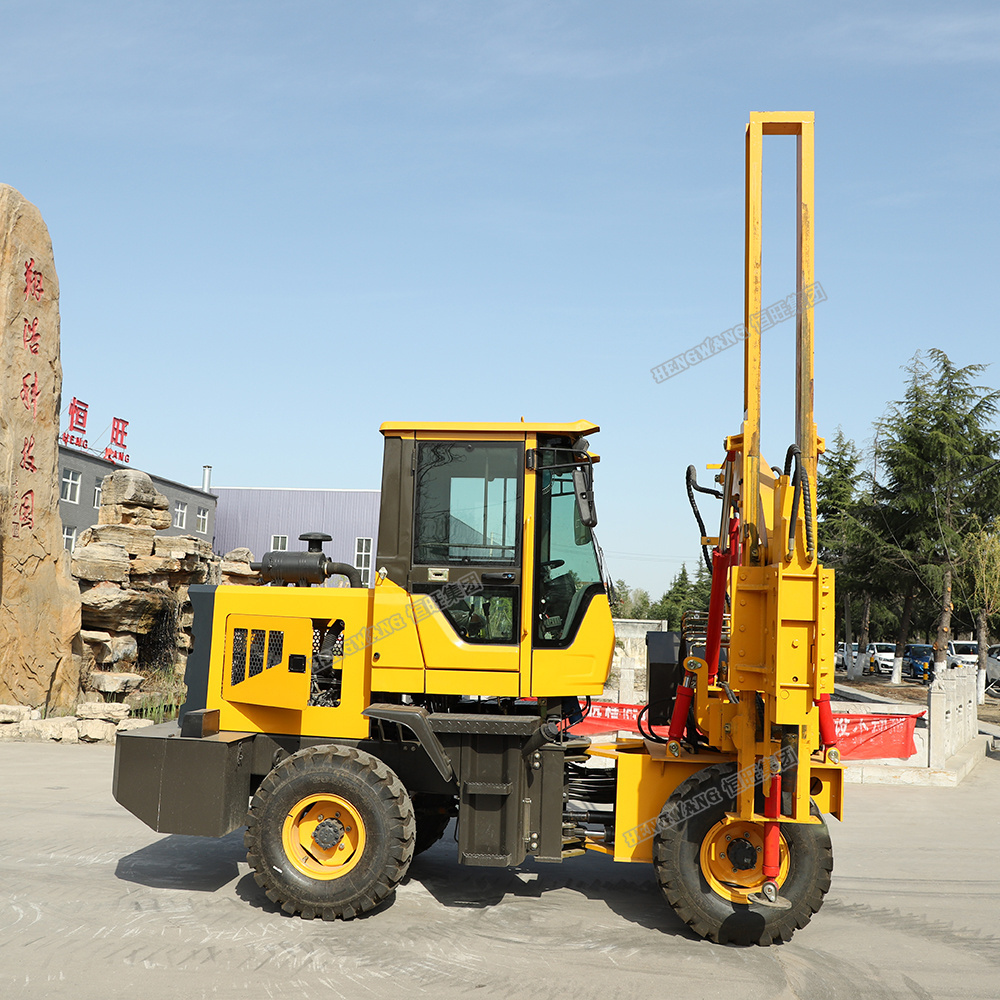 Guardrail post pile truck mounted guardrail pile driver for sale