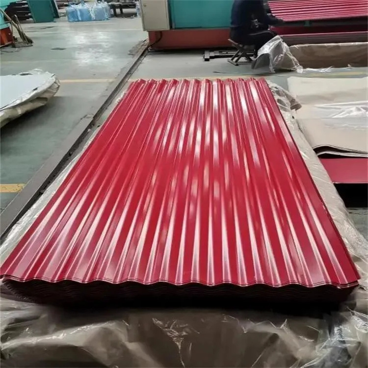 African Corrugated Steel Roofing Sheet IBR DX51D PPGI Wavy Trapezoid Shape PPGI Sheet