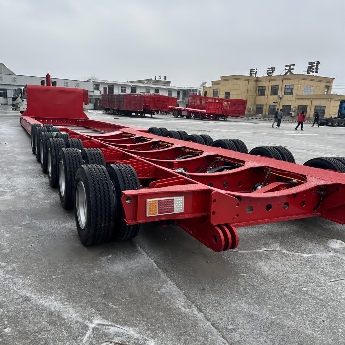 7-axle 20-foot 40-foot container chassis with gooseneck skeleton truck frame semi-trailer