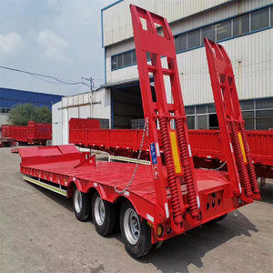 New Cheap Lowbed Truck Trailer 3 Axles Semi-Trailer 60 Ton Lowbed Semi Trailers