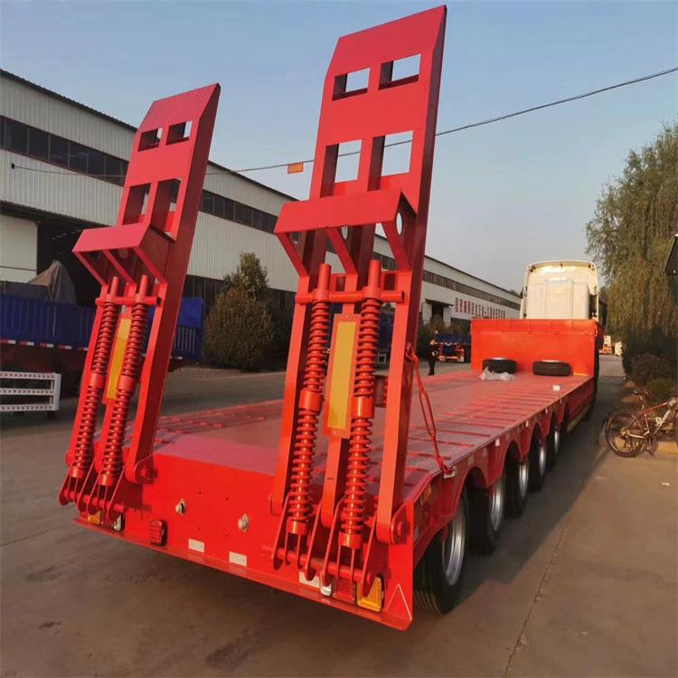 New Cheap Lowbed Truck Trailer 3 Axles Semi-Trailer 60 Ton Lowbed Semi Trailers