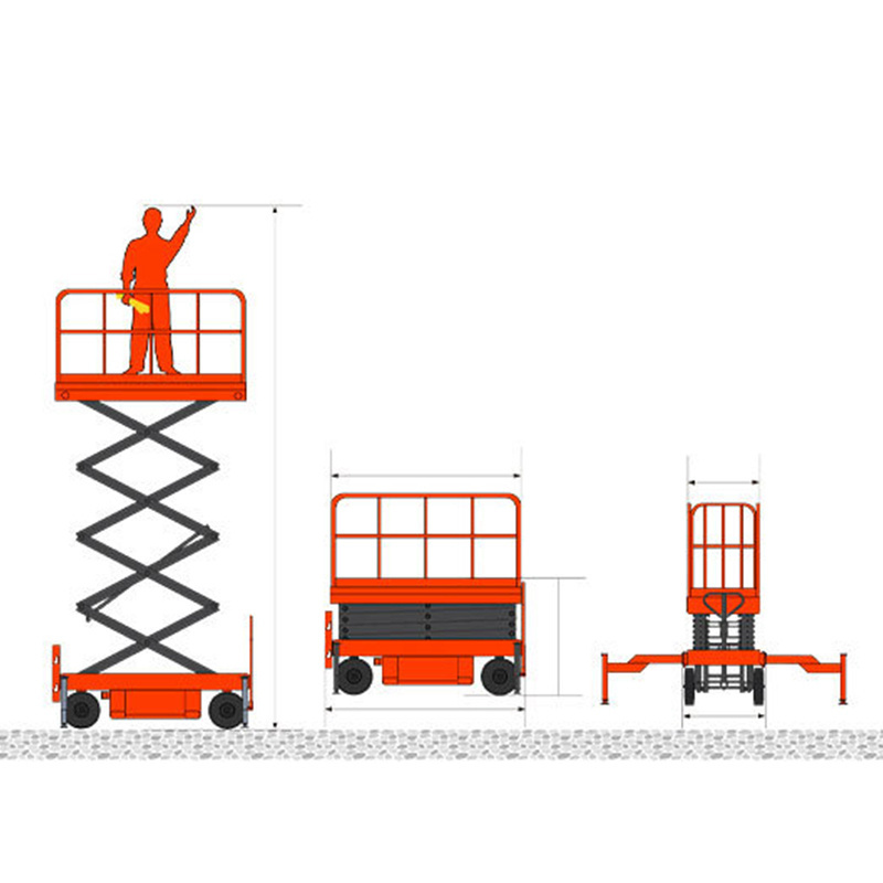 Rough Terrain Electric Diesel Man Lift Tracked Driven Crawler Scissor Lift lifting equipment on Tracks Mobile freight elevators