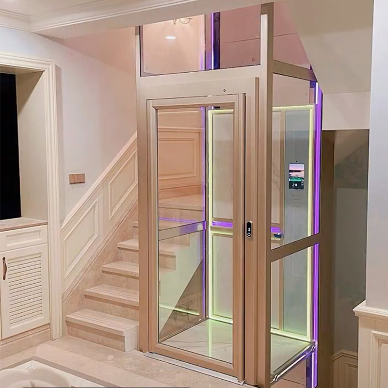 Customized small hydraulic house lifts indoor outdoor home elevators for  villa or apartment