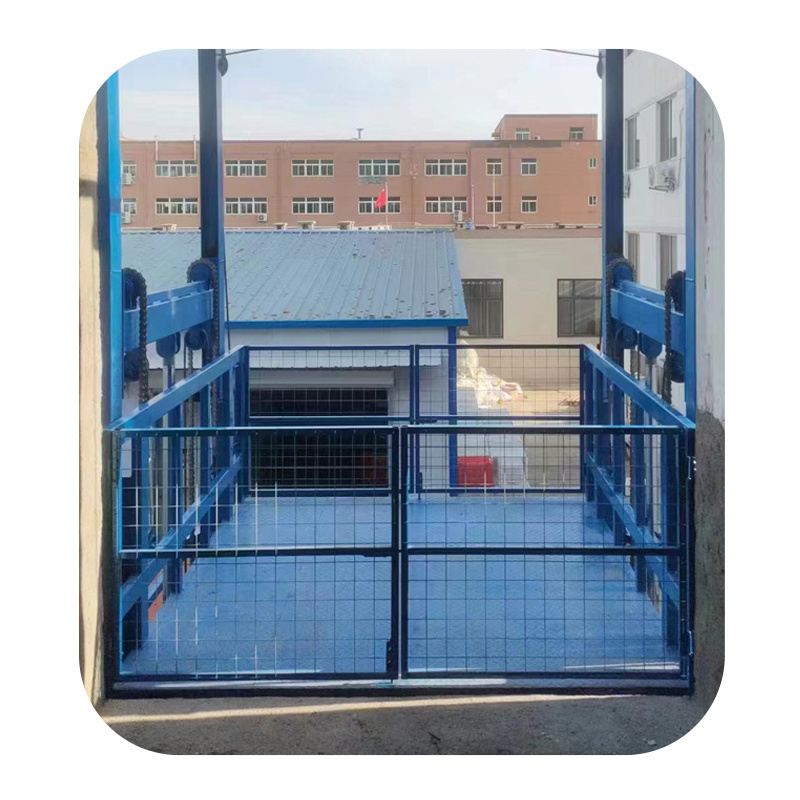 First class quality goods elevator platform industrial hydraulic vertical guide rail cargo lift with customized service