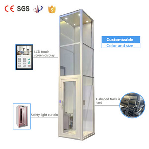 Customized villa elevator easy installed hydraulic home villa elevator lift wall mounted goods elevator platform